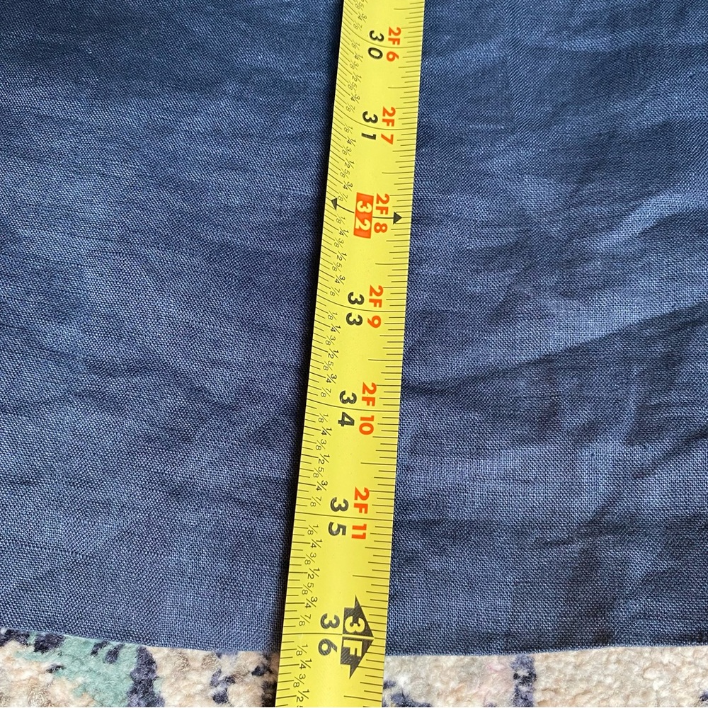 J. Jill 100% Linen Dress Navy Nautical Coastal Beach Minimal Resort Seaside - Picture 6 of 8